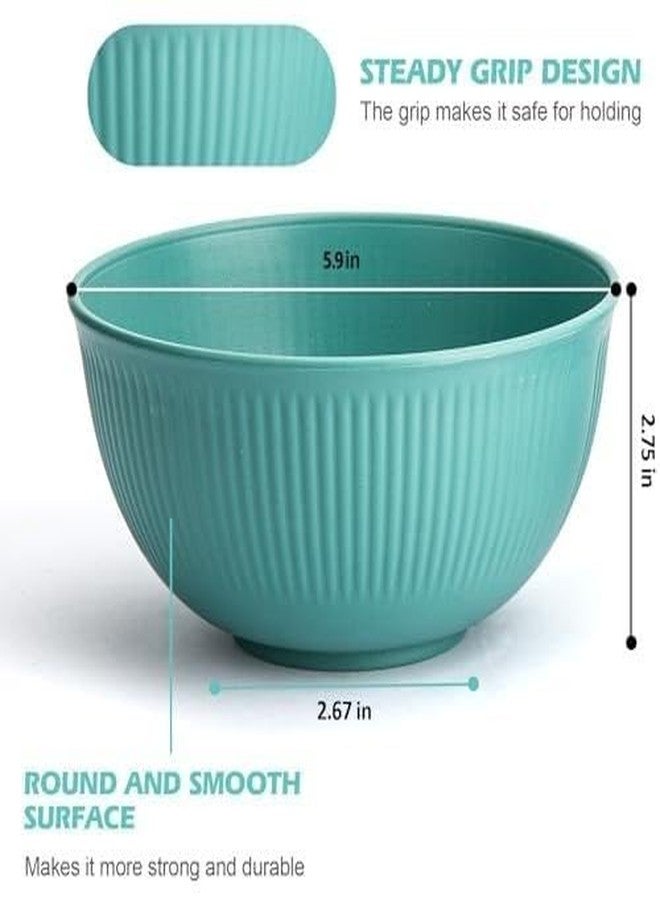 LIANGKEN Unbreakable Cereal Bowls 24 oz, Plastic Reusable Light Weight Bowl, Set of 6,Lightweight Bowls Made of Wheat Straw Fiber Ideal for Salad, Soup, Ramen, Noodles, Oatmeal, Rice,Snack - Image 3